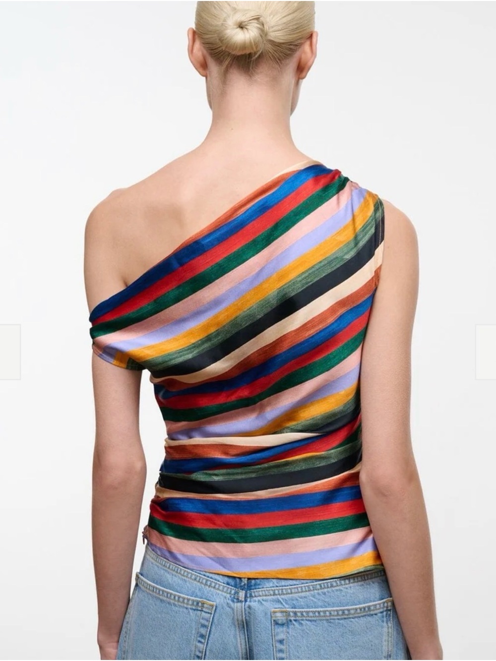 NWOT STAUD Asymmetrical Silk Top - Picture 2 of 6